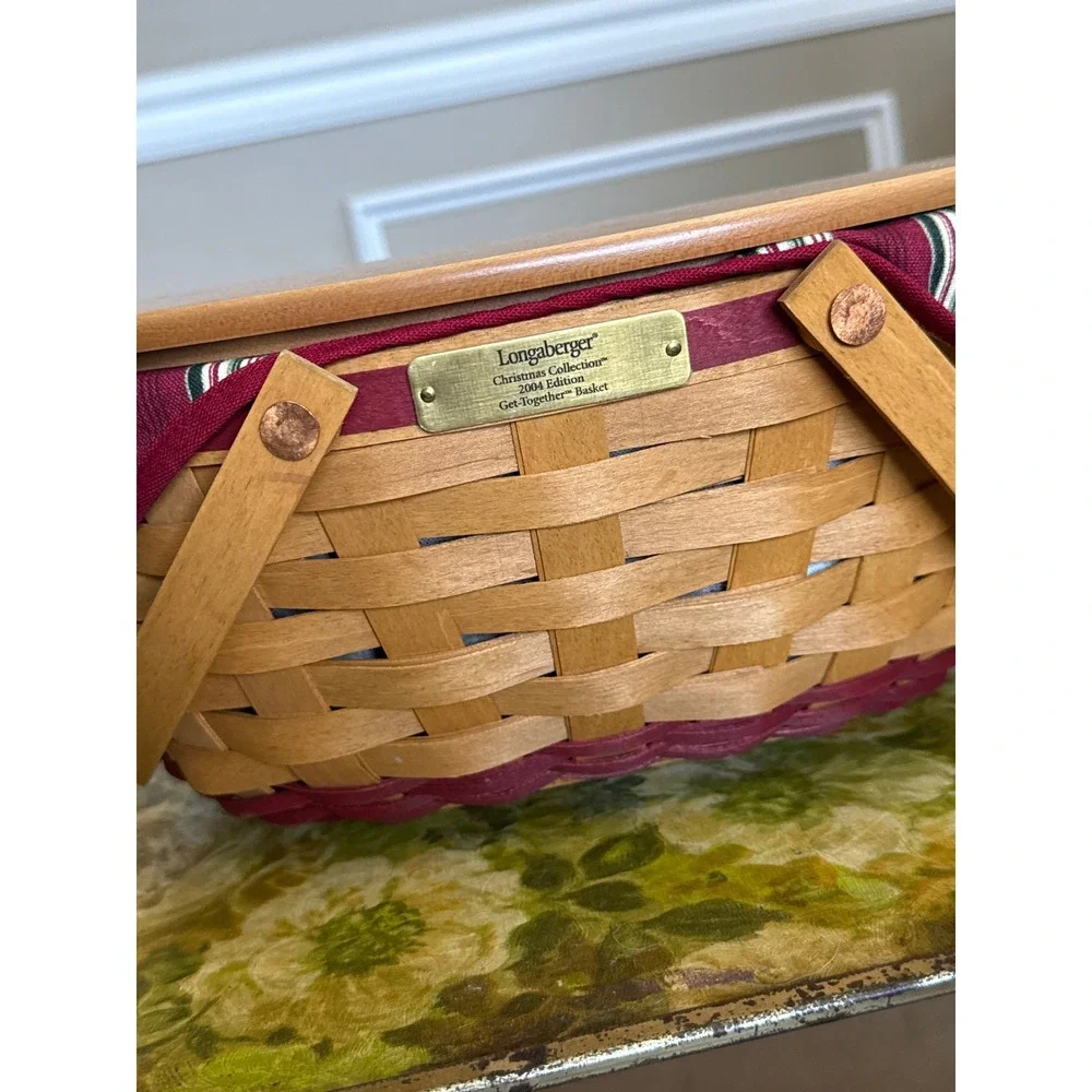 Longaberger 2004 Christmas Collection Get-Together Basket Lid Liner Protector